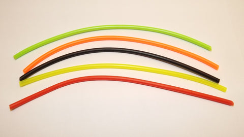 6 PIECES OF NEW COLOURED SILICONE EXTENSION TUBING FOR HOLDING HOOKS INTO TUBES SIZE 2.00mm