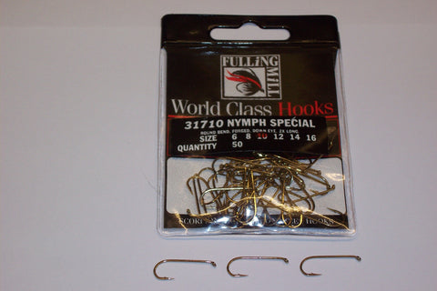NYMPH SPECIAL Trout Hooks Code 31710 from FULLINGMILL 50 Per Packet