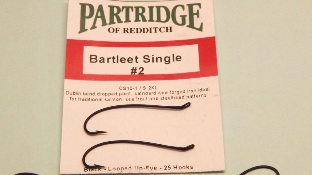 10 PARTRIDGE Bartleet Single Salmon Hooks Black code CS10/1 Sizes 6 & –  D.FORBES FLYTYING MATERIALS