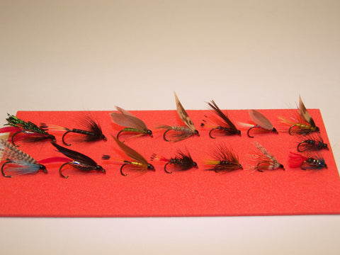 15 SINGLE Wet TROUT FLIES in a Blister Pack would make a ideal GIFT from FLYMAKERS