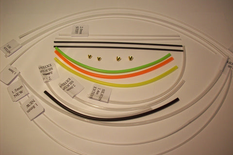 A selection of 17 sample pieces of Assorted Tubing in sizes and Types
