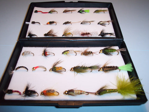 30 NYMPH Single Trout Flies Packed in a free Fly Box IDEAL XMAS GIFT from Flymakers
