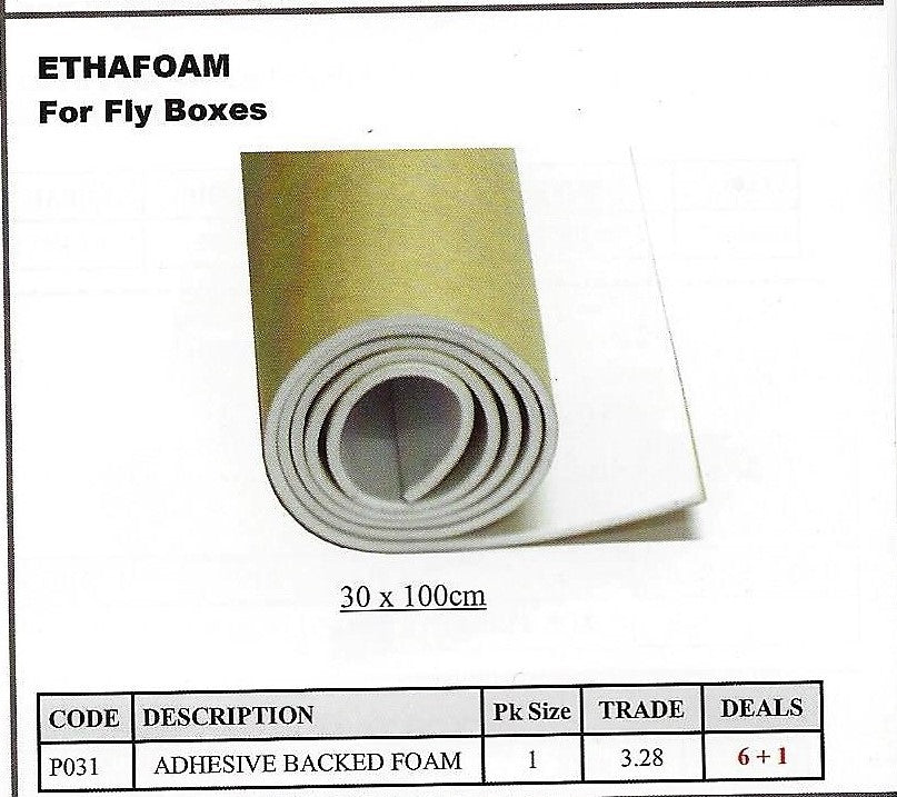 Ethafoam Sheets Adhesive Backed for Replacing The Foam Lining in Fly Boxes