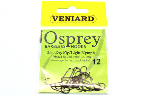Veniard Osprey Hooks Vh111 Dry Fly & Light Nymph (Pack Of 25) Size