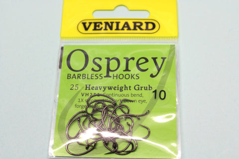 BARBLESS HEAVYWEIGHT GRUB TROUT FLY HOOK CODE VH251 FROM OSPREY 25 PER PACKET