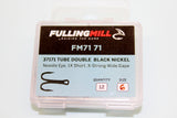 Fulling Mill Tube Double Hooks 12 per Pack Black Nickel Assorted Sizes Code 7171