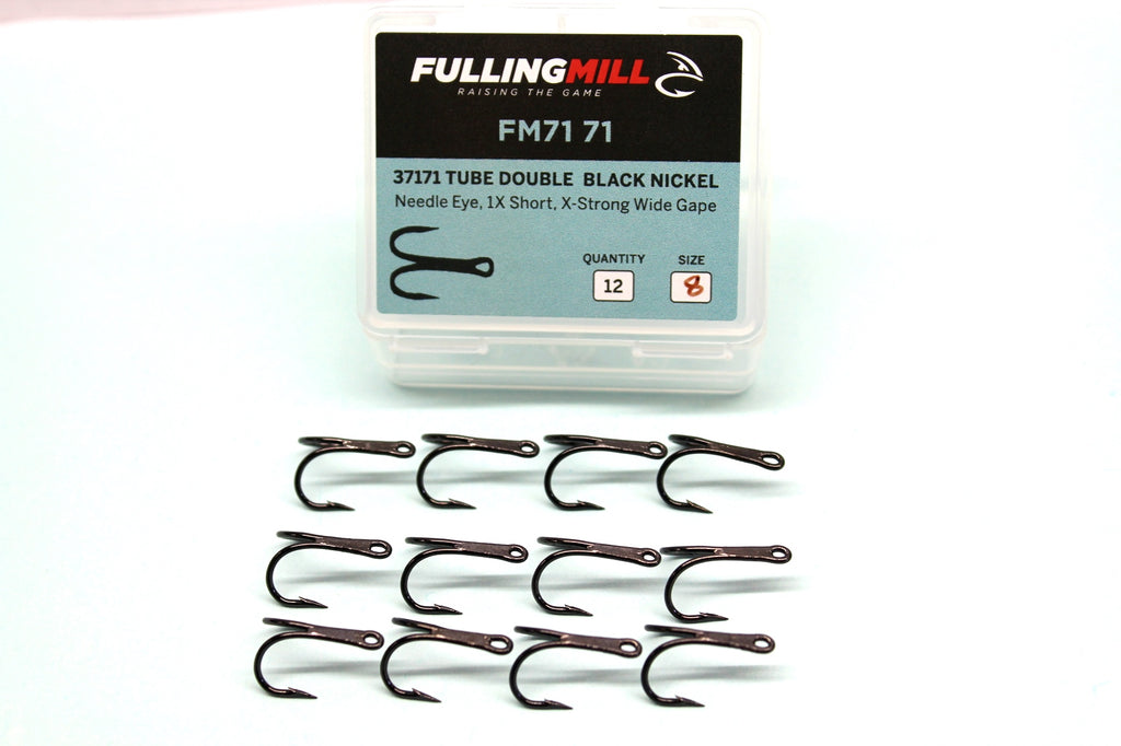 Fulling Mill Tube Double Hooks 12 per Pack Black Nickel Assorted Sizes –  D.FORBES FLYTYING MATERIALS