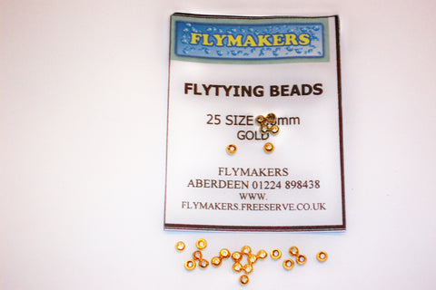 25 Veniards Gold & Silver Plated Brass Beads Assorted Sizes From Flymakers