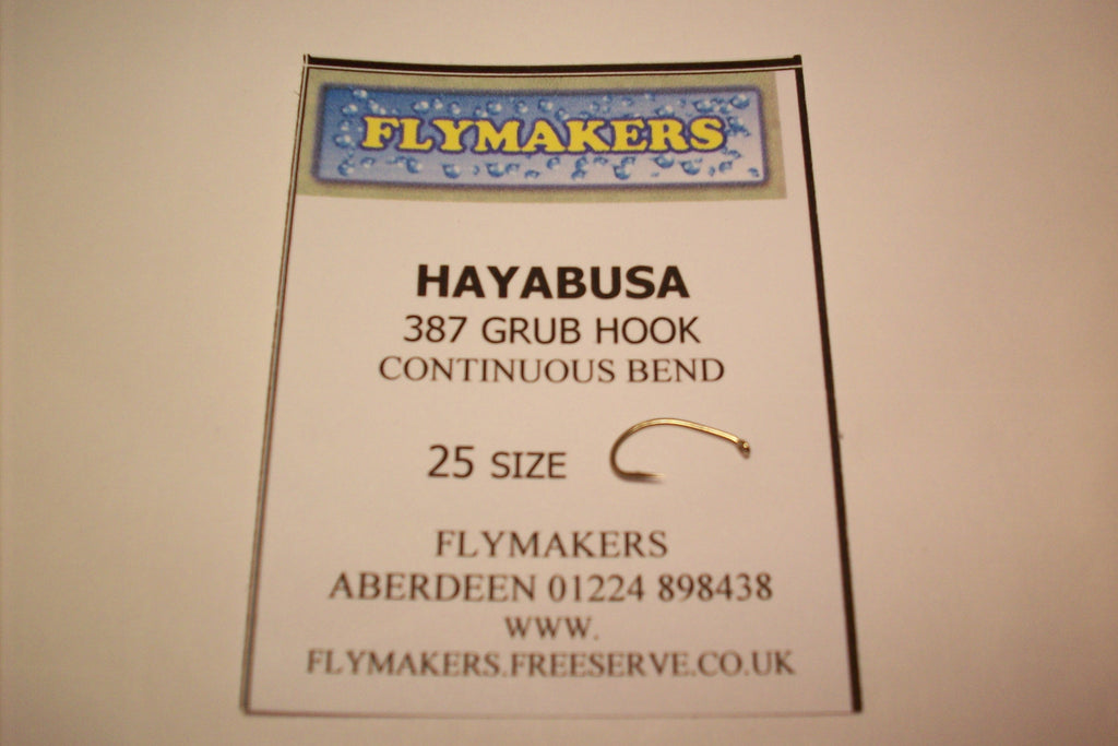 SUPER GRUB TROUT FLY HOOKS CODE FLY 387 PACKET OF 25 FROM HAYABUSA