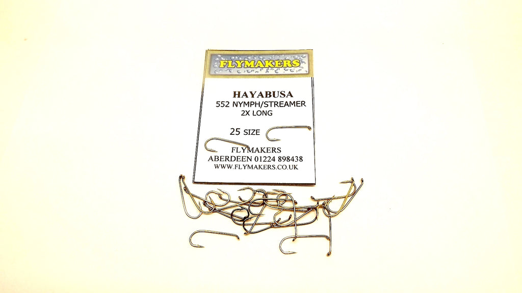NYMPH/STREAMER TROUT FLY HOOKS CODE FLY 552 PACKET OF 25 FROM HAYABUSA –  D.FORBES FLYTYING MATERIALS