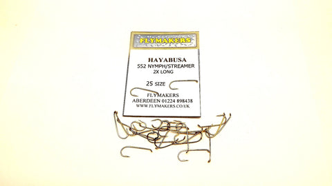 NYMPH/STREAMER TROUT FLY HOOKS CODE FLY 552 PACKET OF 25 FROM HAYABUSA
