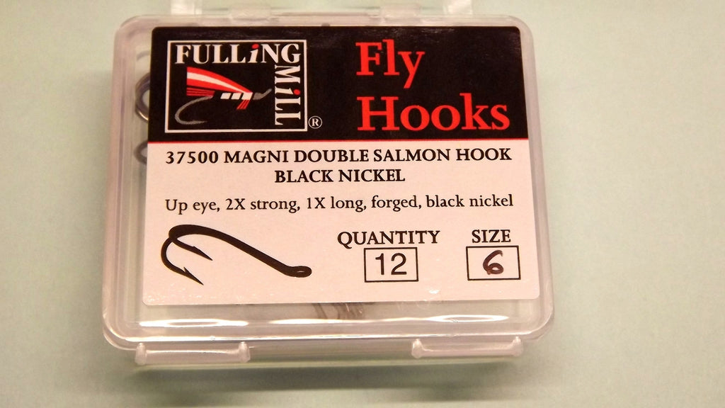 MAGNI Double Salmon Hooks 12 per  Pack IN BLACK, GOLD, SILVER from Fullingmill