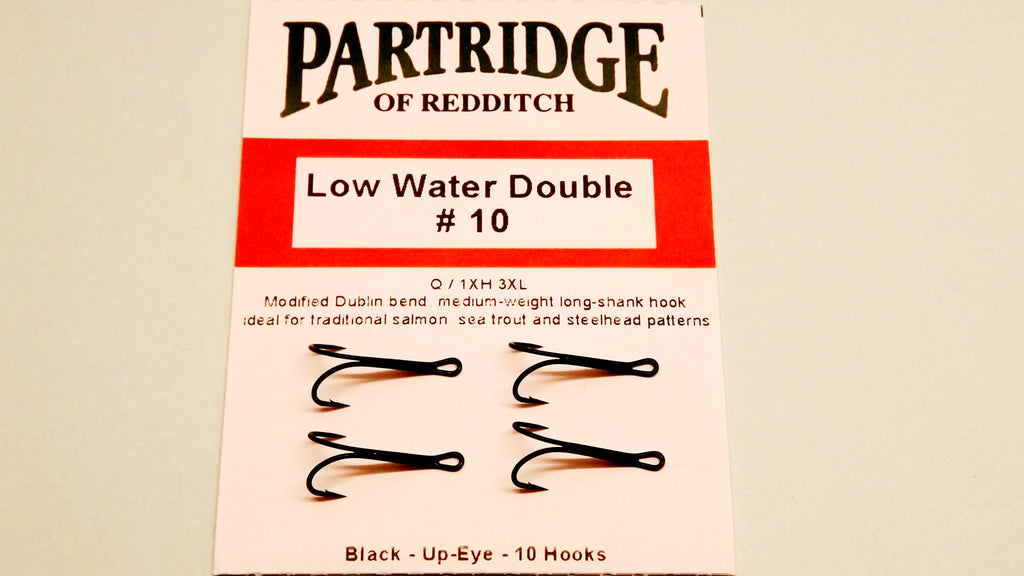 10 PARTRIDGE Low Water SALMON DOUBLE Fishing Hooks code Q2 – D