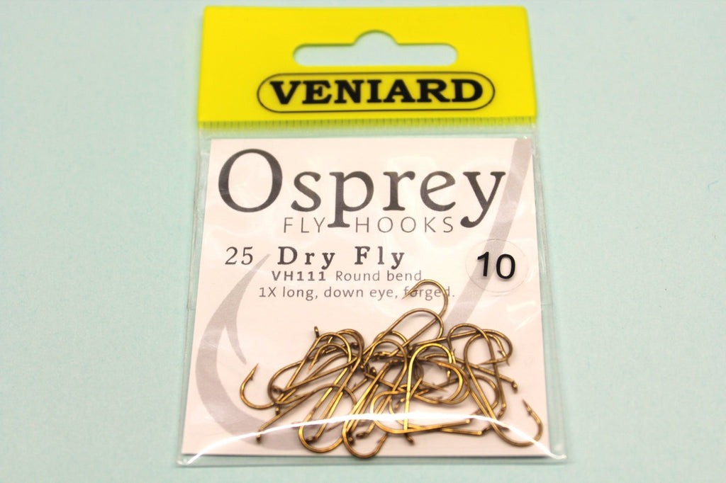 DRY FLY & LIGHT NYMPH TROUT FLY HOOKS CODE VH111 FROM OSPREY 25 PER PACKET