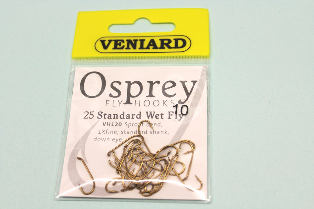WET FLY STANDARD TROUT FLY HOOKS CODE VH120 FROM OSPREY 25 PER PACKET