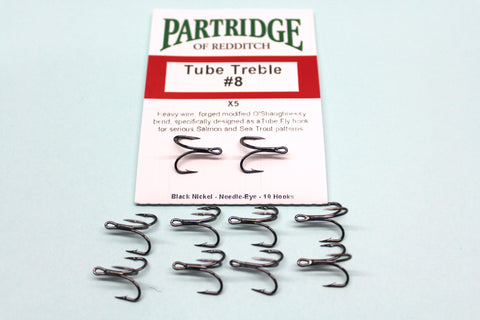 PARTRIDGE Tube Fly Trebles Code X5 HEAVY WIRE Assorted Sizes 10 per Packet