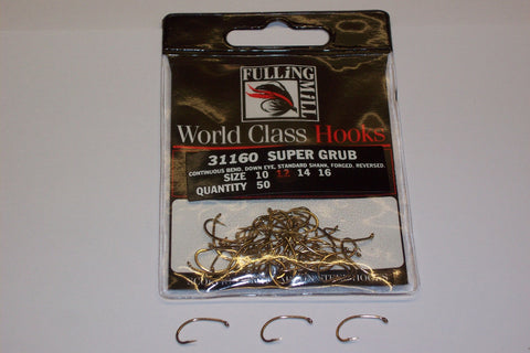 SUPER GRUB TROUT HOOKS CODE 31160 FROM FULLINGMILL 50 PER PACKET