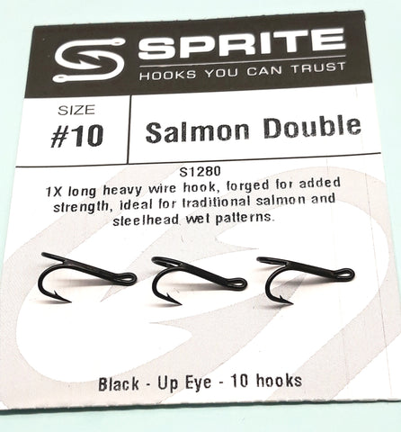 SPRITE Salmon Double FISHING Hooks Code S1280 10 hook packets size