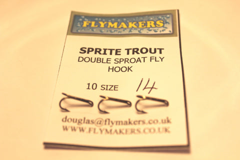 10 Original Sprite Trout Double Sproat Fly Fishing Hooks Code SDS